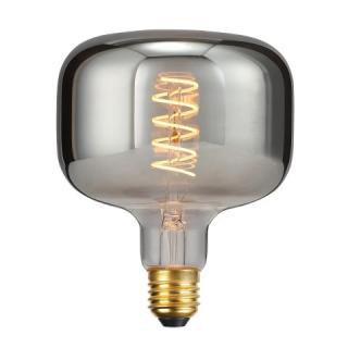 Vase Smokey  Size:D140x200mm  Led Filament bulb- Antique-vintage